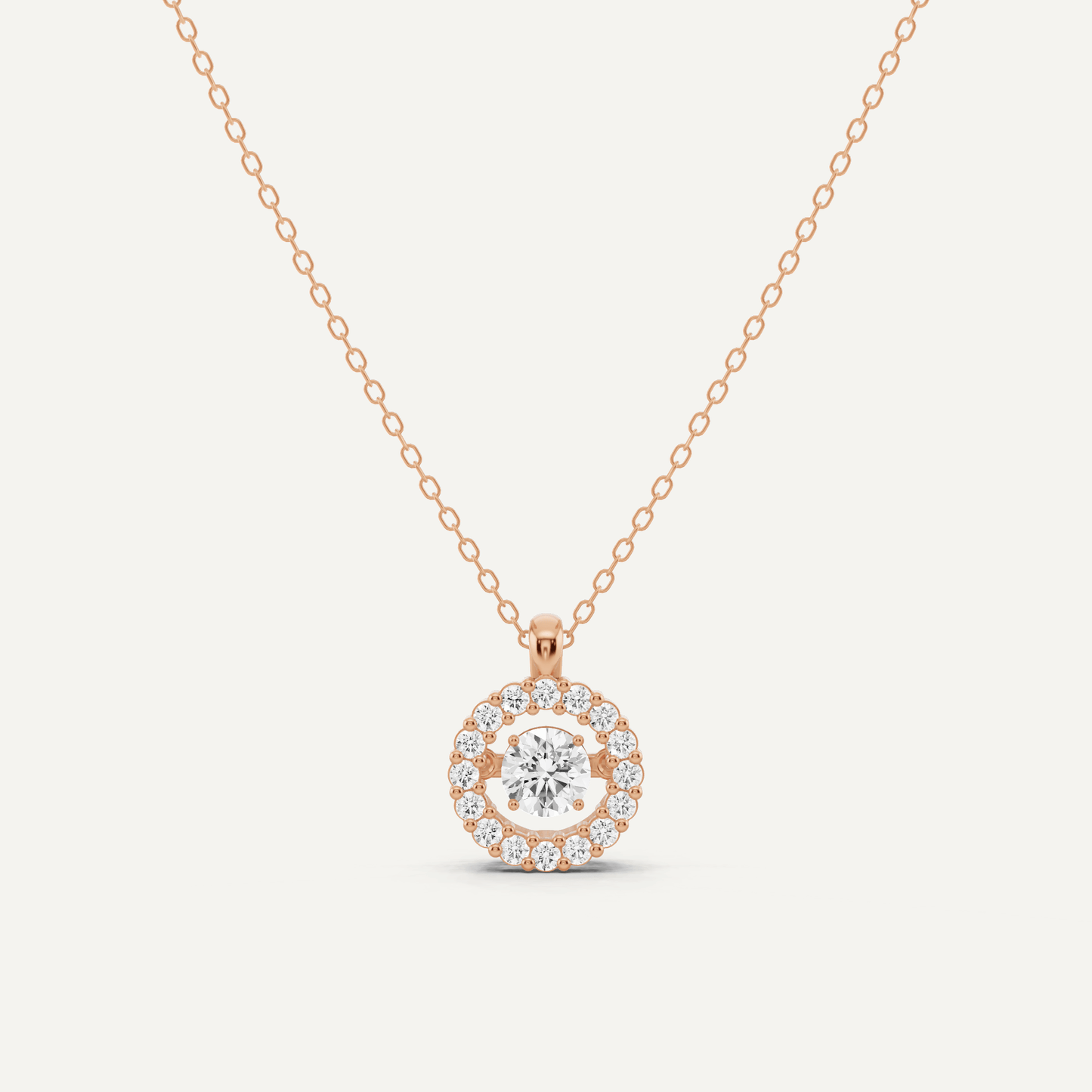 7/8 ctw Round Dancing Diamond Fashion Pendant - Lotus Diamond