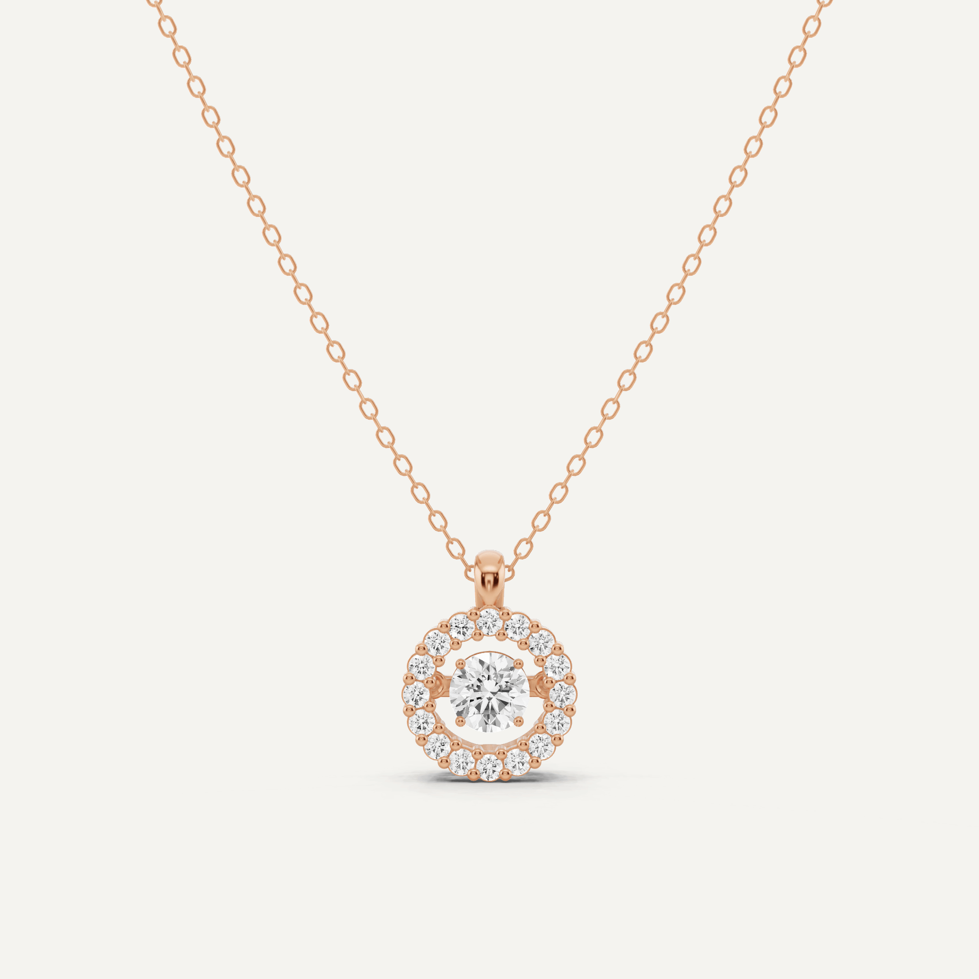 7/8 ctw Round Dancing Diamond Fashion Pendant - Lotus Diamond