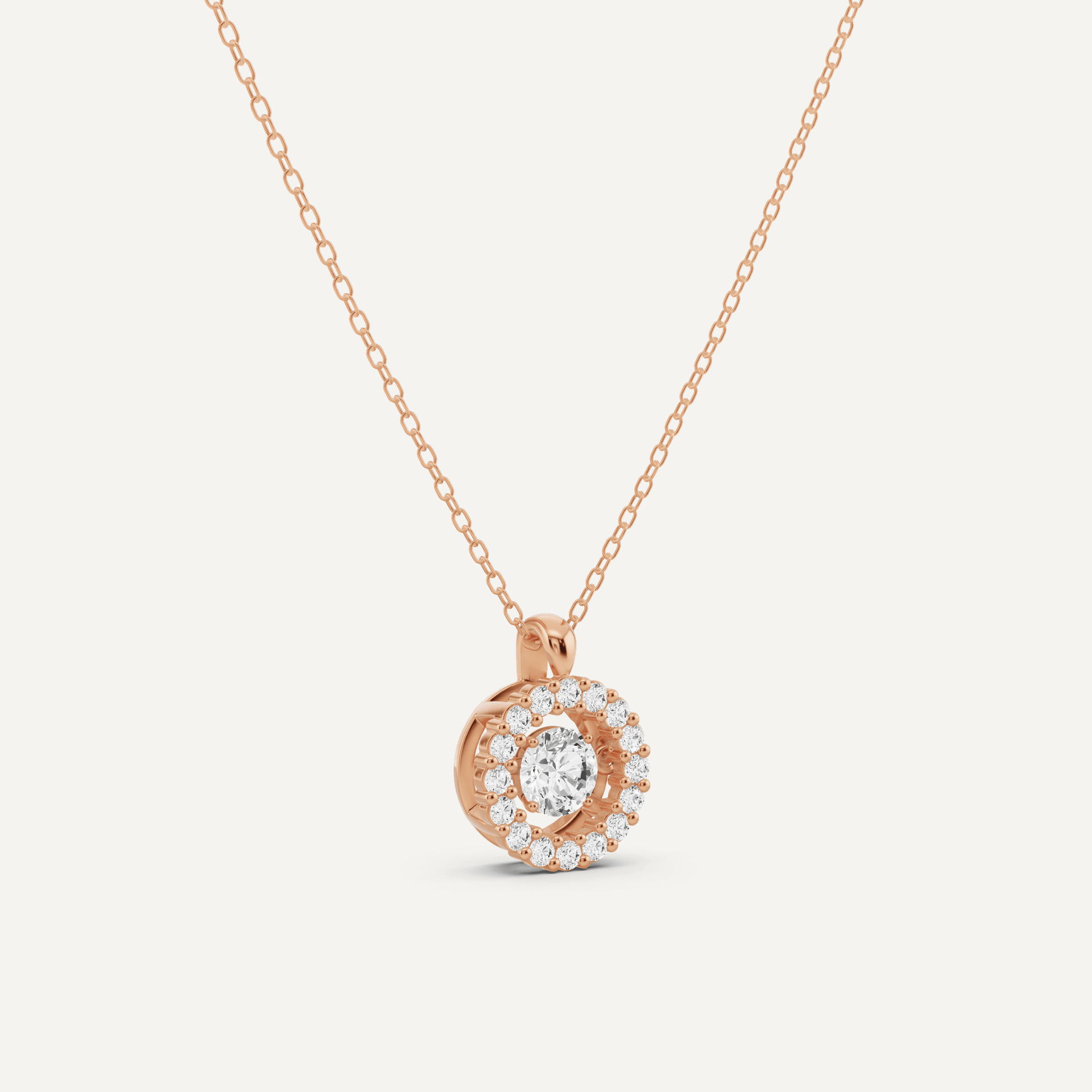 7/8 ctw Round Dancing Diamond Fashion Pendant - Lotus Diamond