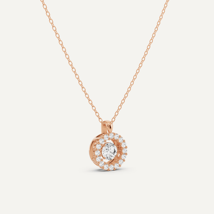 7/8 ctw Round Dancing Diamond Fashion Pendant - Lotus Diamond