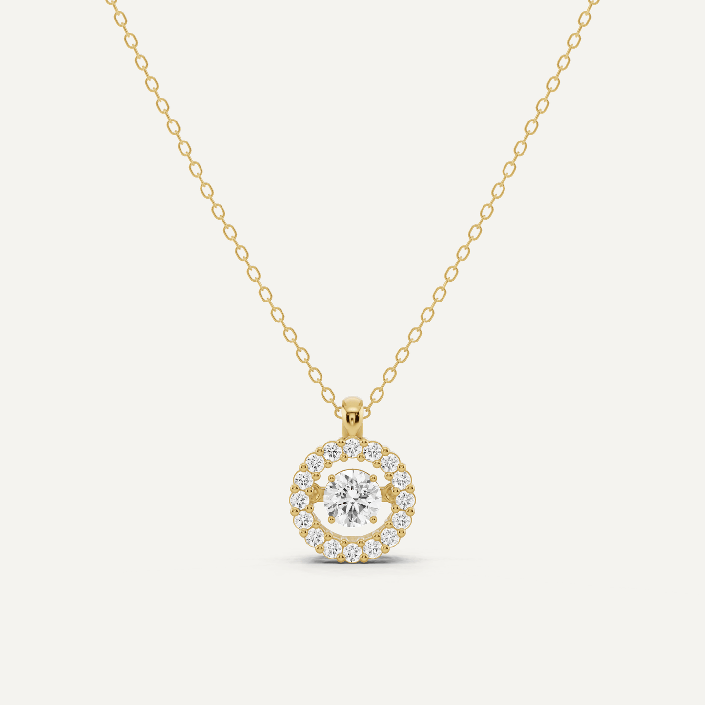 7/8 ctw Round Dancing Diamond Fashion Pendant - Lotus Diamond