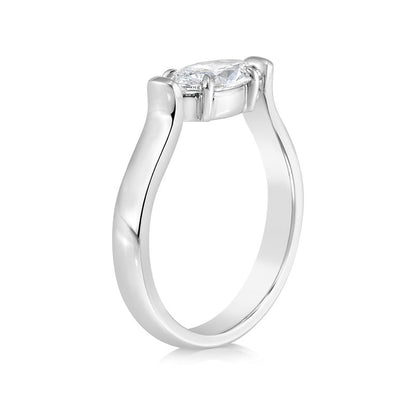 Marquise-shape Lab grown Diamond 18K ring setting