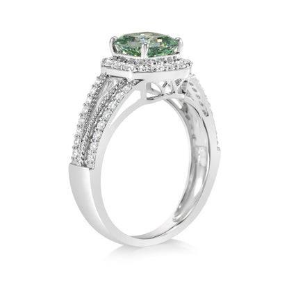 Fancy Green Lab grown Diamond Ring 2.11ctw