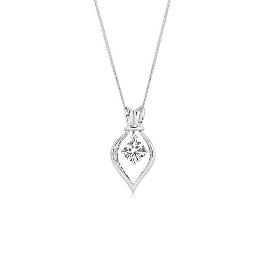 Light luxury flower-shaped 18K diamond Pendant