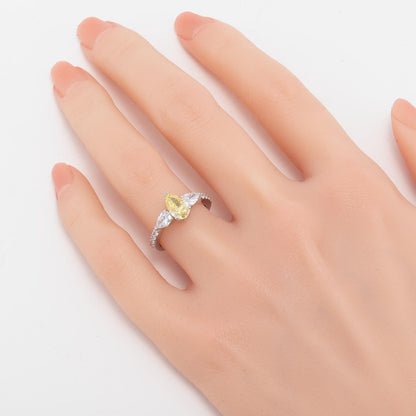 Fancy Yellow Lab grown Diamond Ring 2.19ctw