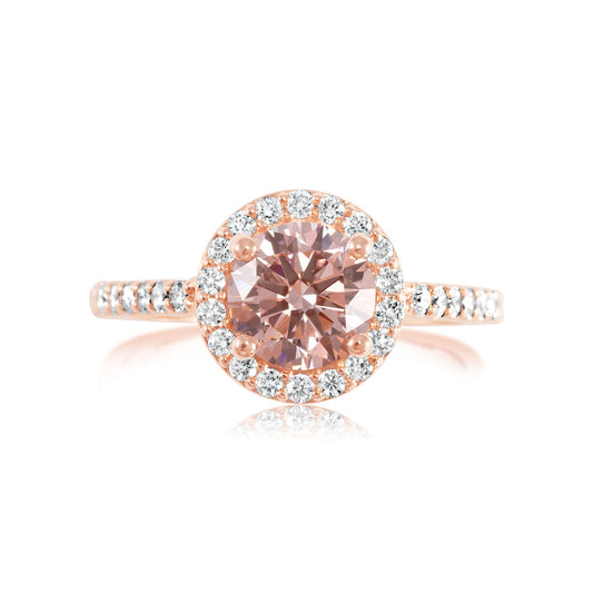 Fancy Pink Lab-grown Diamond Ring 2.02 ctw