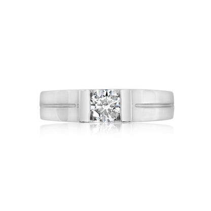 Diamond 18K men ring setting