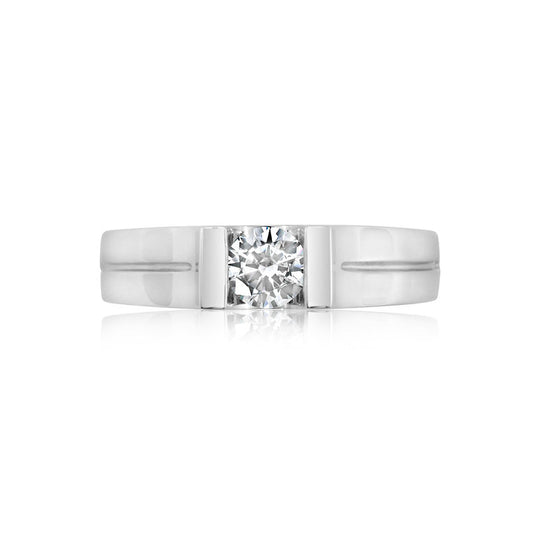 Diamond 18K men ring setting