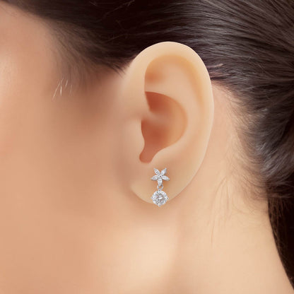 Diamond 18K earrings setting