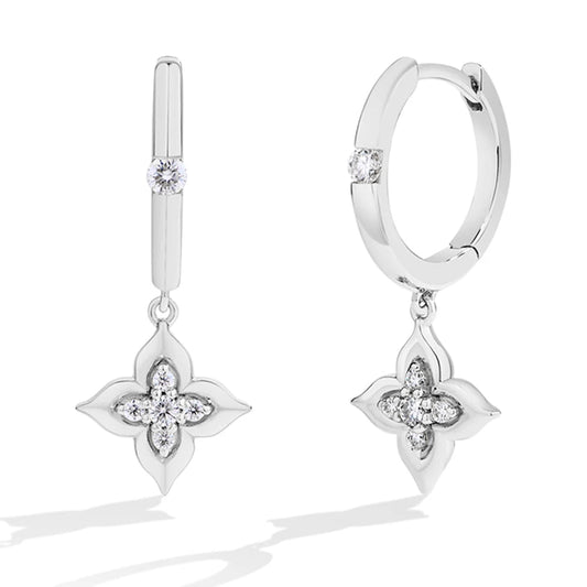 925 Sterling Silver Moissanite Drop Earrings for Women Clover Lab Diamond Earring Dangle Luxury Wedding Fine Jewelry - Lotus Diamond