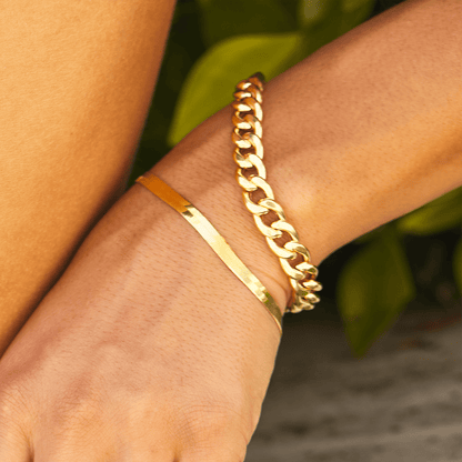 9mm Miami Cuban Link Chain Bracelet - Lotus Diamond