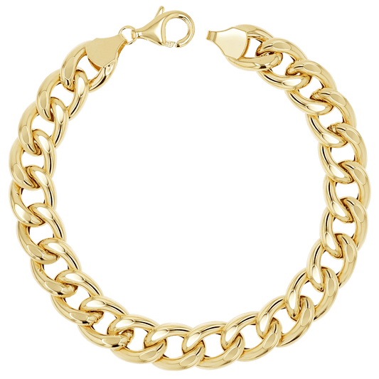 9mm Miami Cuban Link Chain Bracelet - Lotus Diamond