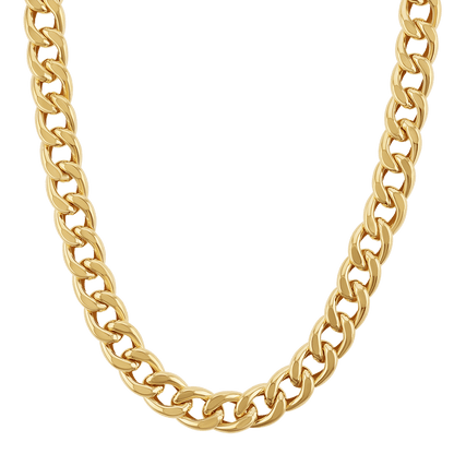 9mm Miami Cuban Link Chain Necklace - Lotus Diamond