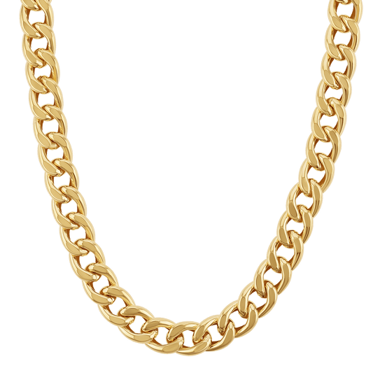9mm Miami Cuban Link Chain Necklace - Lotus Diamond