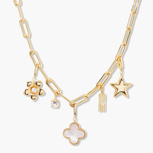 Cami Birthstone Initial Charm Necklace