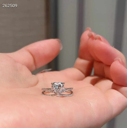 18K 1CT Heart shape Lab-grown Diamond Ring