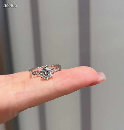 1CT Lab-grown Diamond Ring w Diamond shape setting