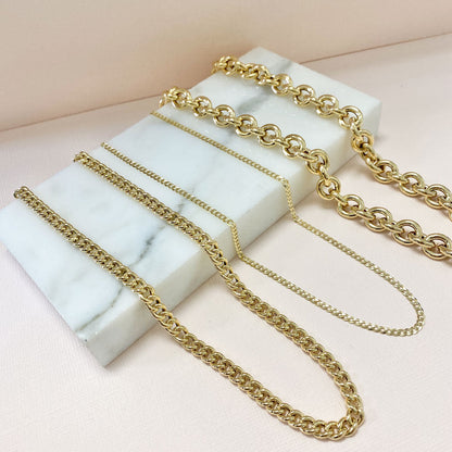14K Grand Cuban Curb Link Necklace