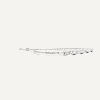 1/4 ctw Round Diamond Half Bezel Set Bolo Fashion Bracelet