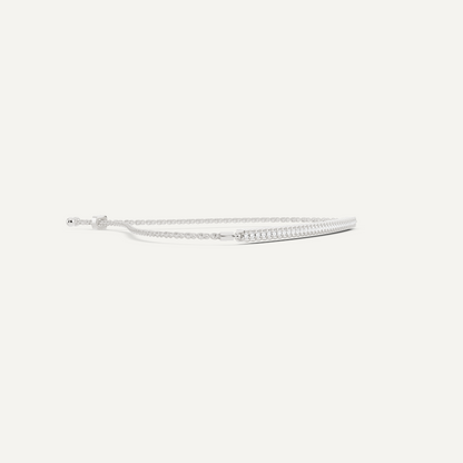 1/4 ctw Round Diamond Half Bezel Set Bolo Fashion Bracelet