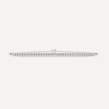 1/4 ctw Round Diamond Half Bezel Set Bolo Fashion Bracelet