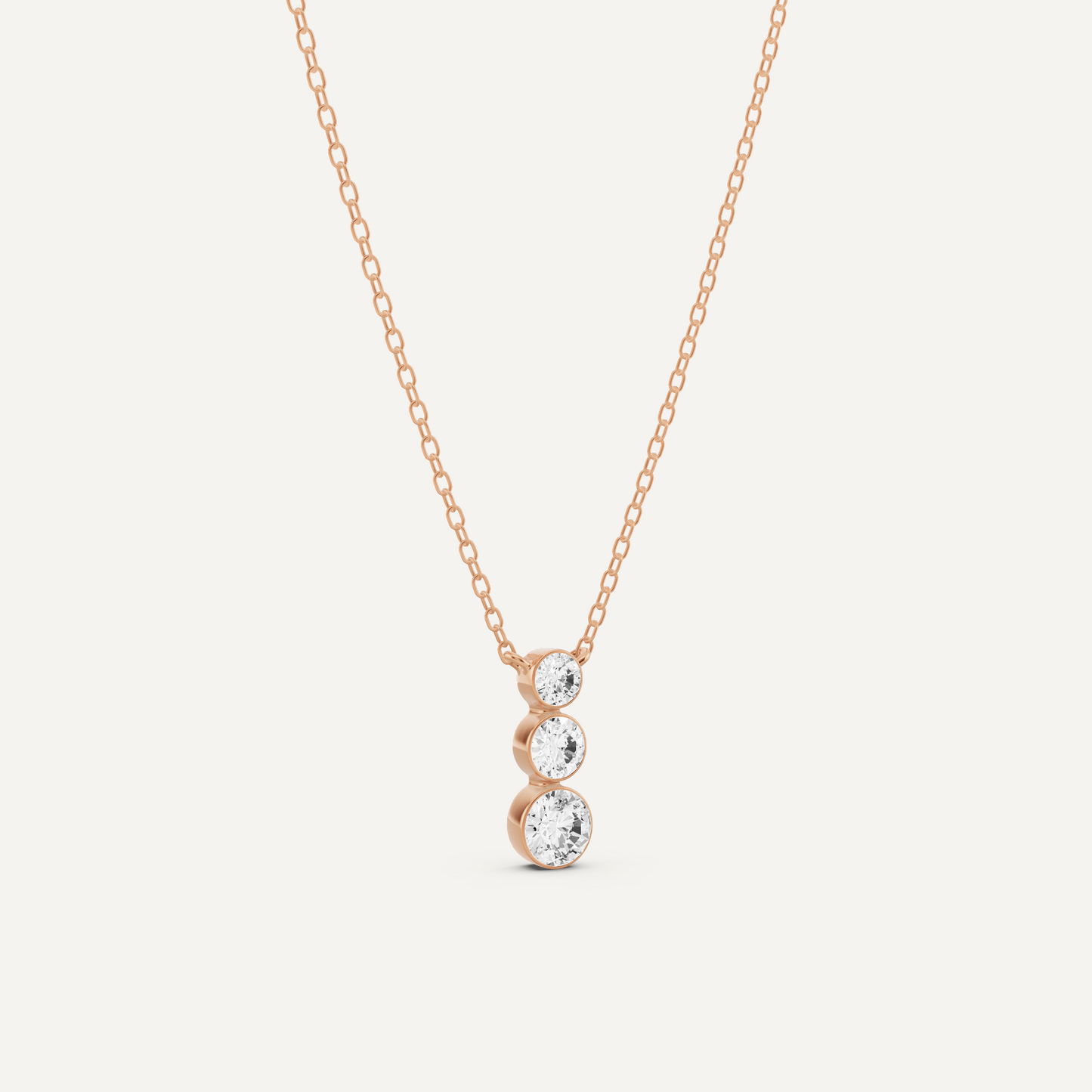 1/2 ctw Round Diamond Three Stone Graduating Fashion Pendant