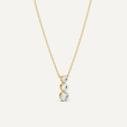 1/2 ctw Round Diamond Three Stone Graduating Fashion Pendant