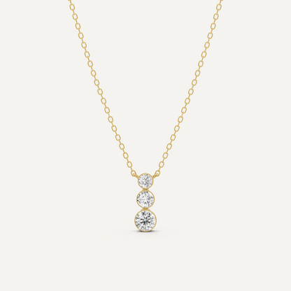 1/2 ctw Round Diamond Three Stone Graduating Fashion Pendant