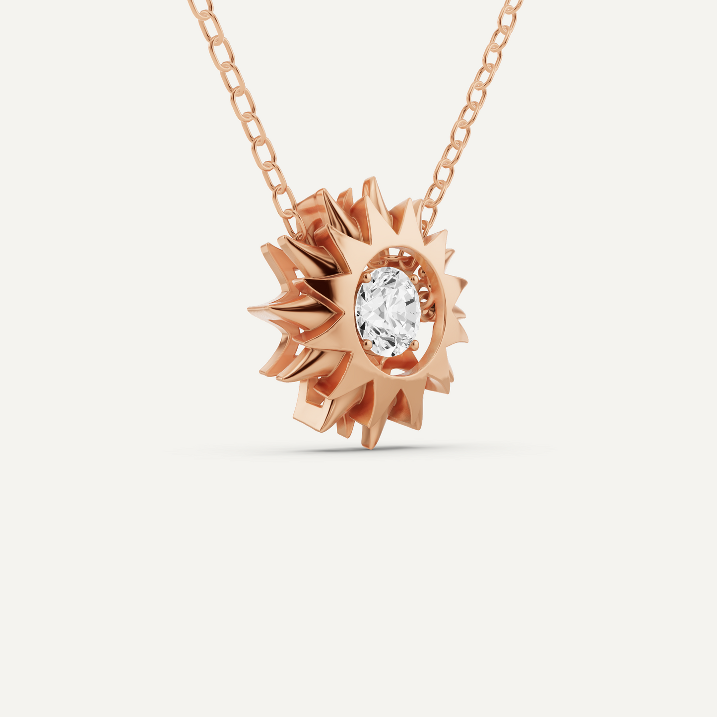 1/2 ctw Round Dancing Diamond Solitaire Pendant