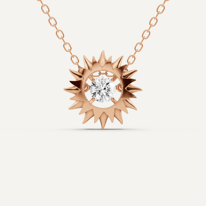 1/2 ctw Round Dancing Diamond Solitaire Pendant