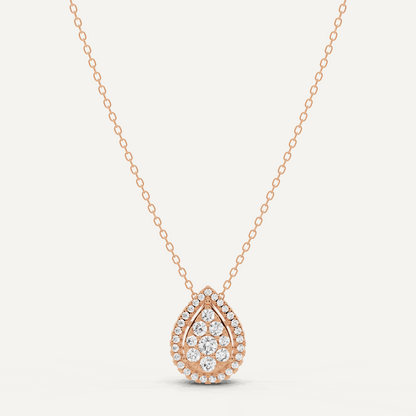 1/2 ctw Round Diamond Pear Shape Fashion Pendant