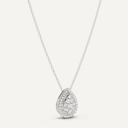 1/2 ctw Round Diamond Pear Shape Fashion Pendant
