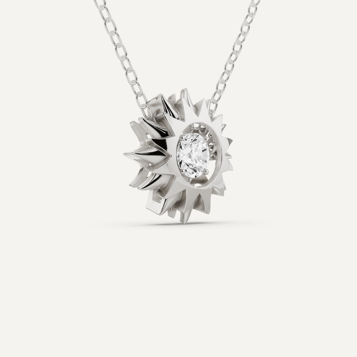 1/2 ctw Round Dancing Diamond Solitaire Pendant