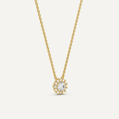 1/2 ctw Round Diamond Halo Fashion Pendant
