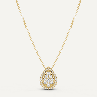 1/2 ctw Round Diamond Pear Shape Fashion Pendant