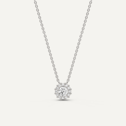 1/2 ctw Round Diamond Halo Fashion Pendant