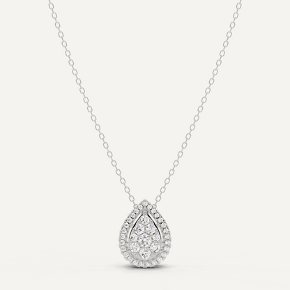1/2 ctw Round Diamond Pear Shape Fashion Pendant