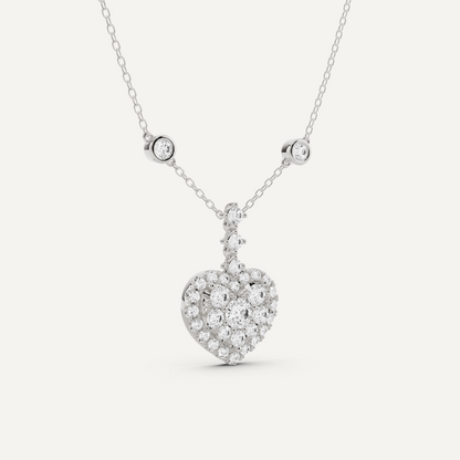 1 1/4 ctw Round Diamond Heart Fashion Pendant