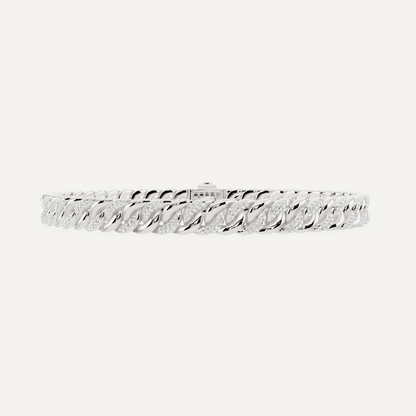 1 1/4 ctw Round Diamond Cuban Link Fashion Bracelet