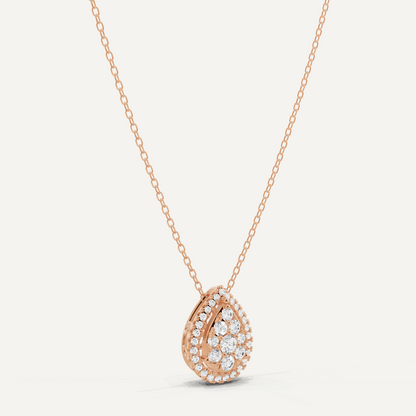 1/2 ctw Round Diamond Pear Shape Fashion Pendant