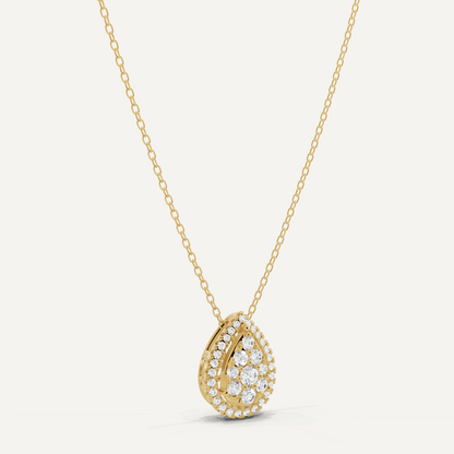 1/2 ctw Round Diamond Pear Shape Fashion Pendant