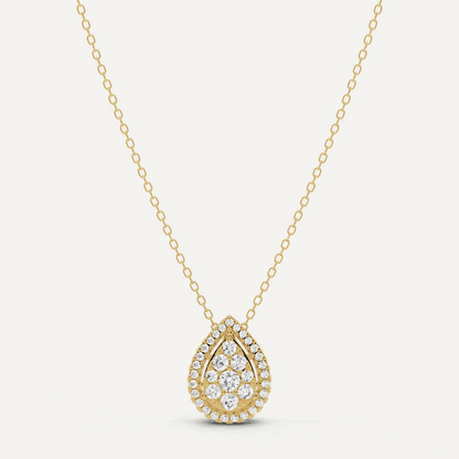 1/2 ctw Round Diamond Pear Shape Fashion Pendant