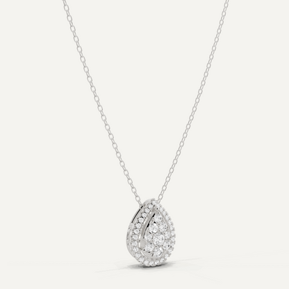 1/2 ctw Round Diamond Pear Shape Fashion Pendant