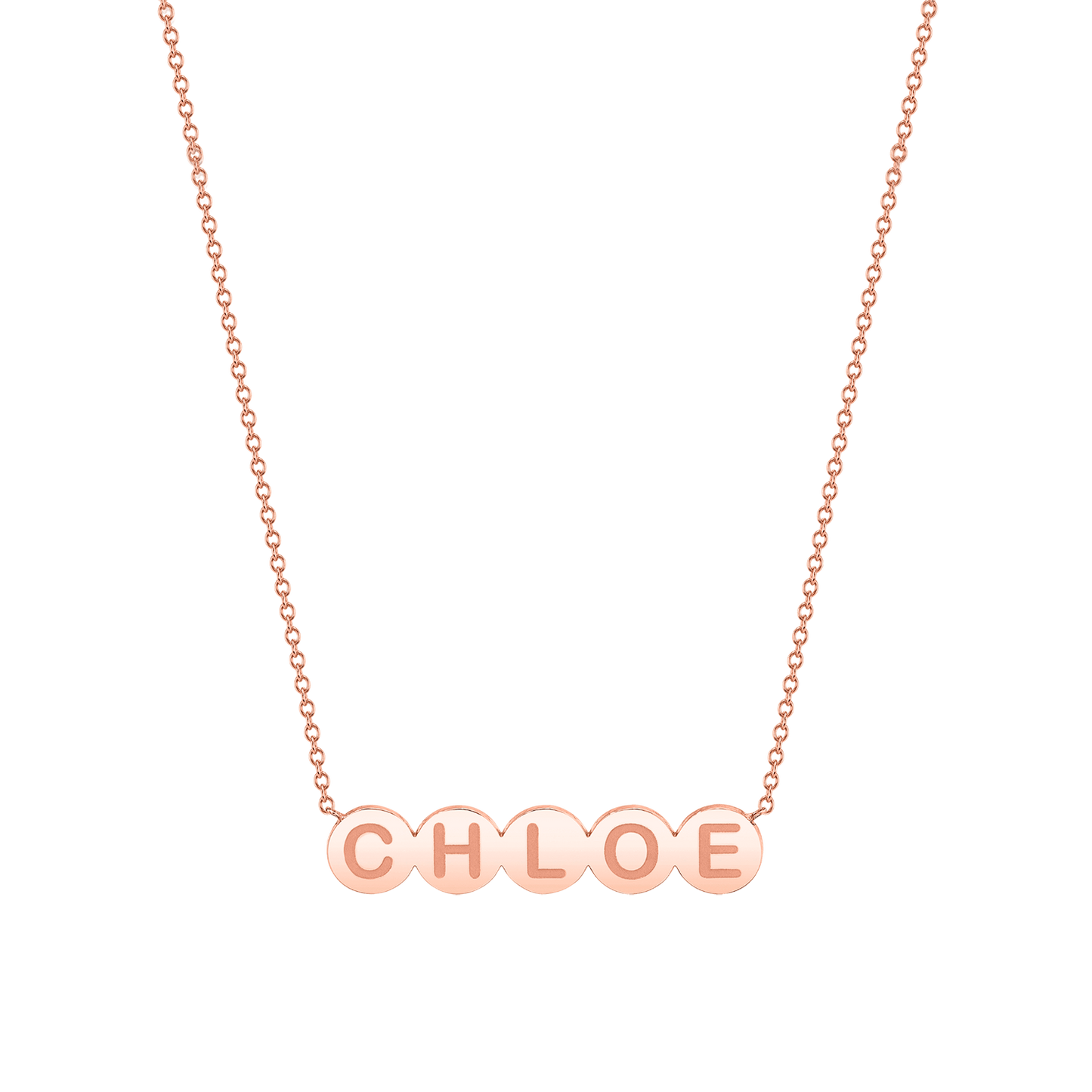 Kids Bubble Round Engravable Necklace
