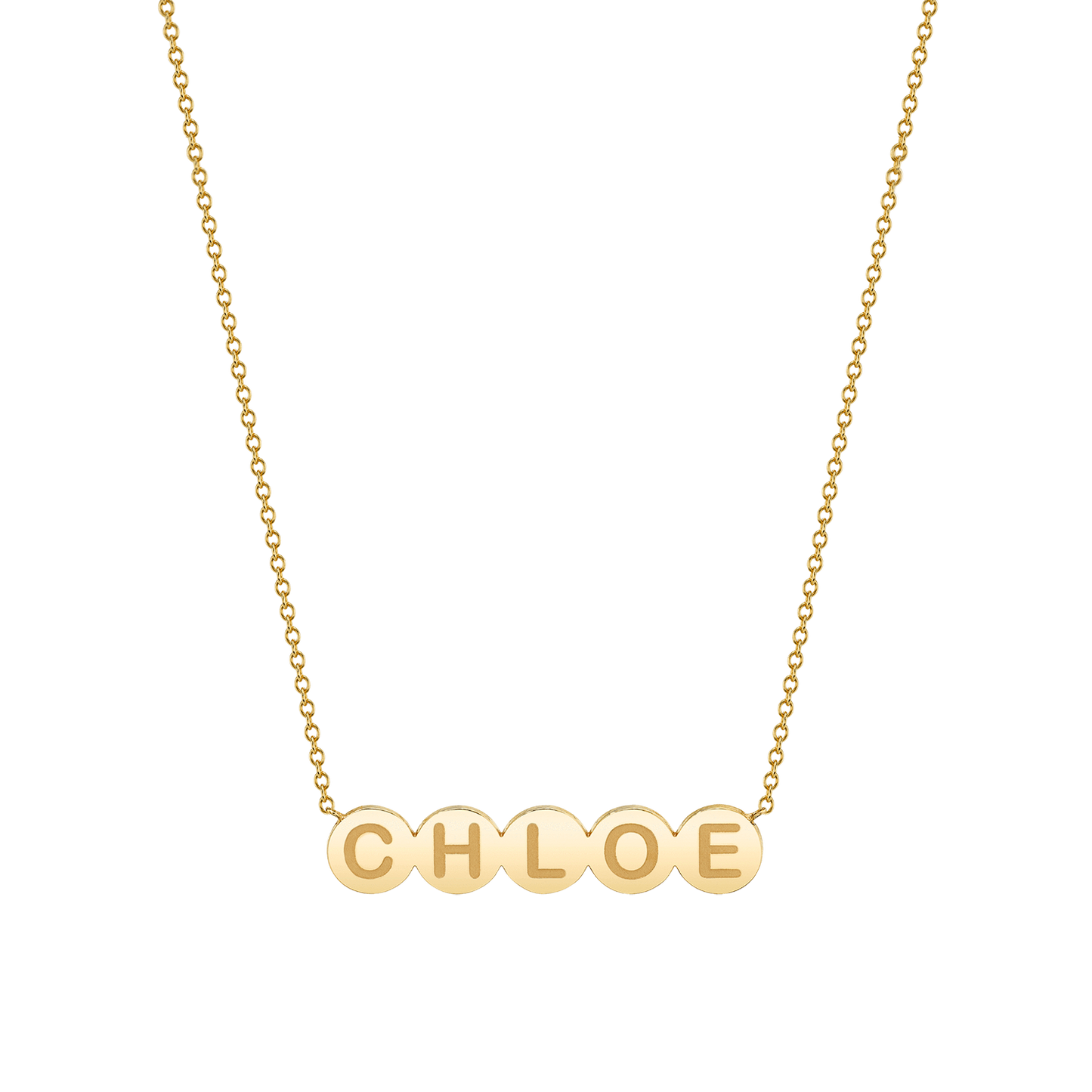 Kids Bubble Round Engravable Necklace