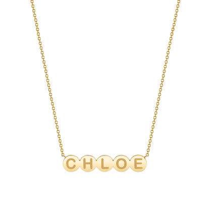 Kids Bubble Round Engravable Necklace
