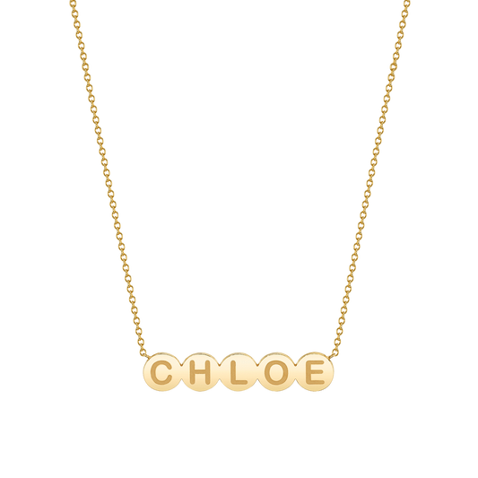 Kids Bubble Round Engravable Necklace