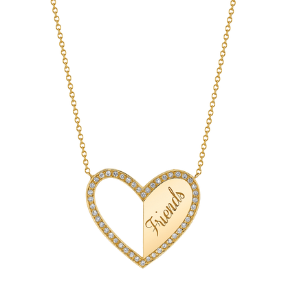 Kids Best Friend Heart Necklaces (Set of 2)