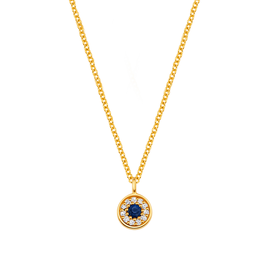Kids Dainty Round Evil Eye Necklace