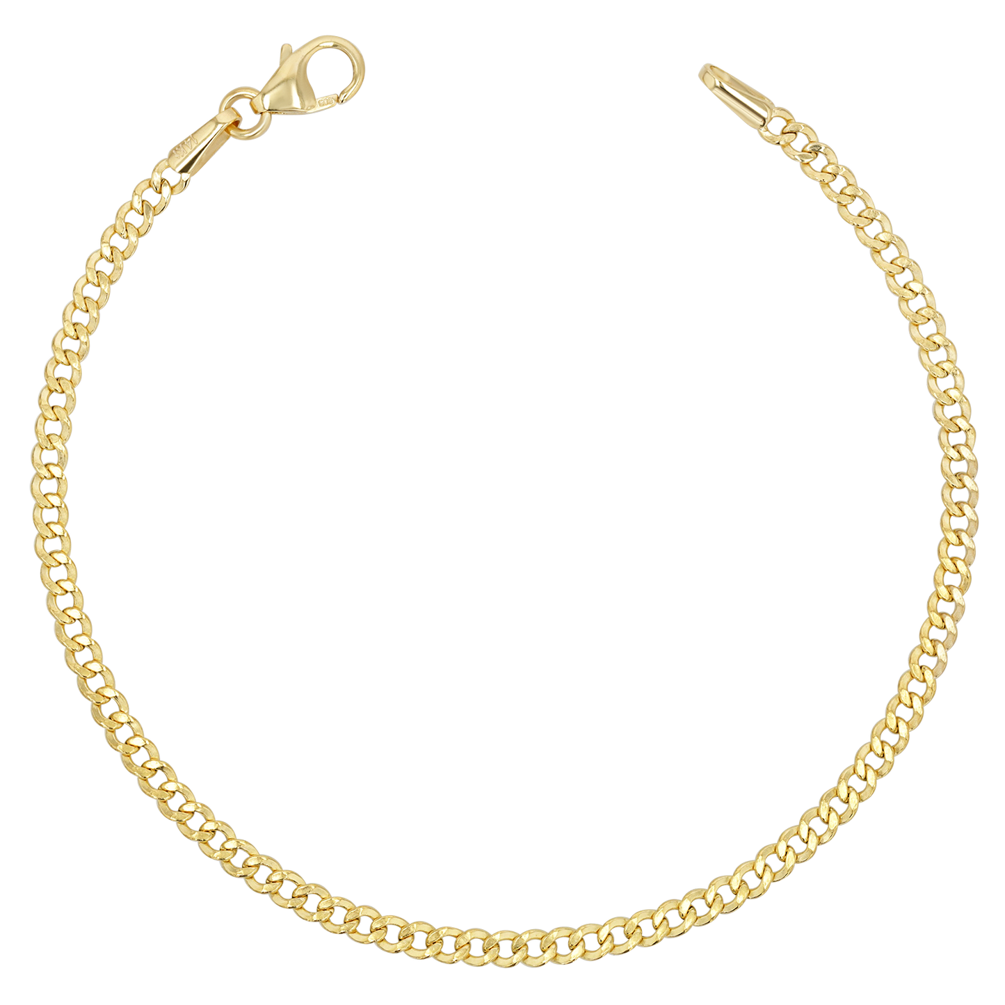 14K Dainty Cuban Link Chain Bracelet